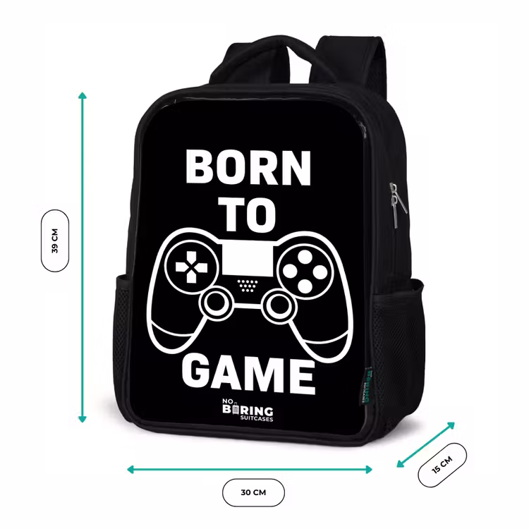 Kids backpack - Black - Born to game with controller — 8