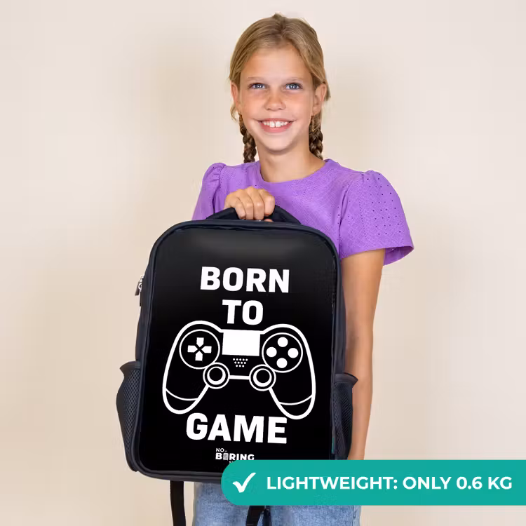 Kids backpack - Black - Born to game with controller — 9