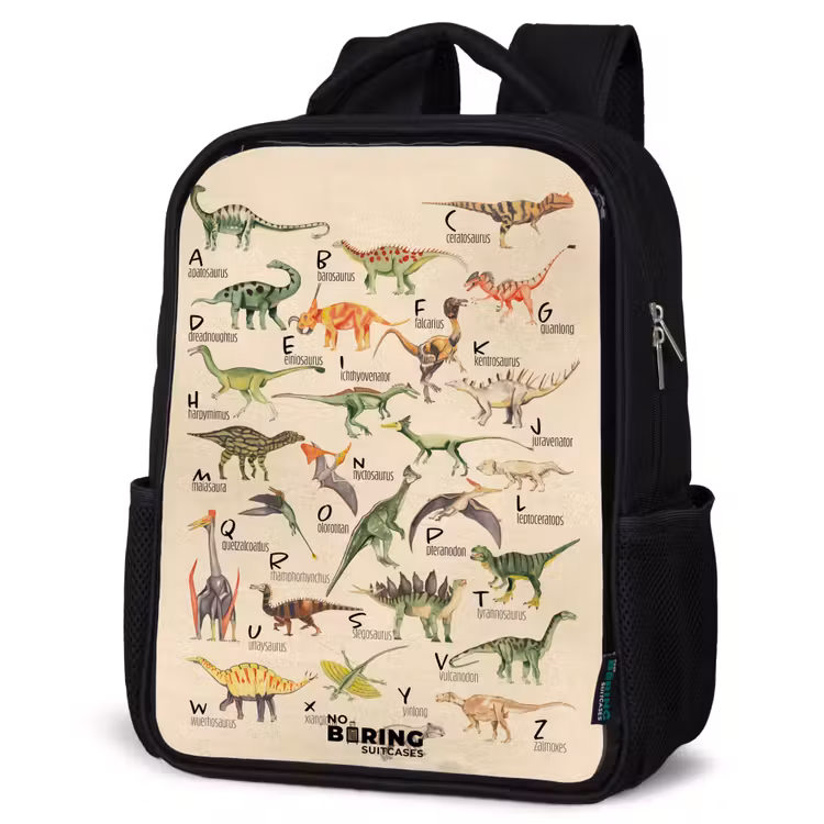 Kids backpack - Black - Dino alphabet — 6