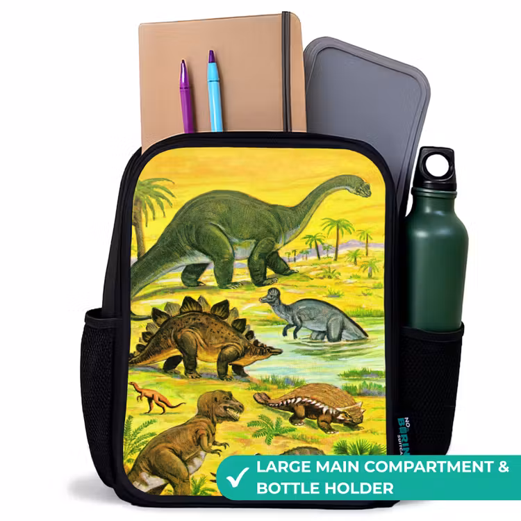 Kids backpack - Black - Dinos by the water — 10