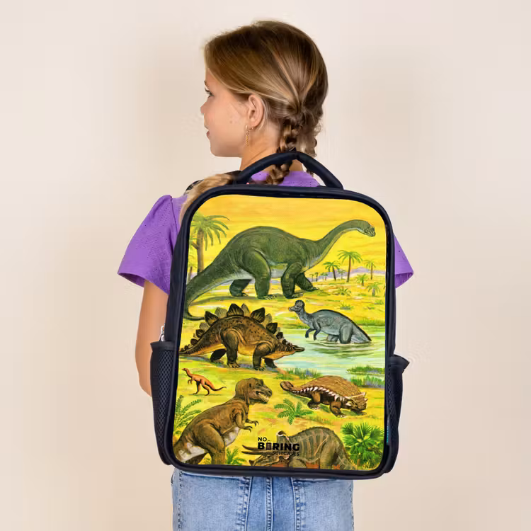 Kids backpack - Black - Dinos by the water — 4