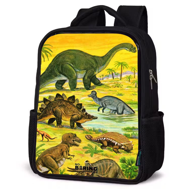 Kids backpack - Black - Dinos by the water — 6