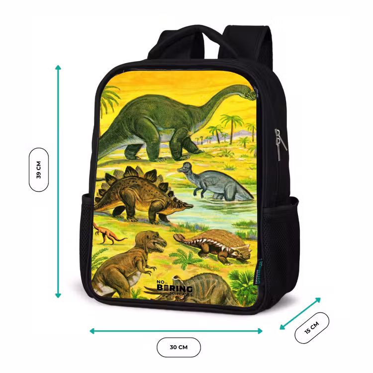Kids backpack - Black - Dinos by the water — 8