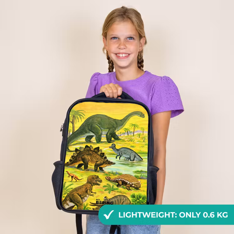 Kids backpack - Black - Dinos by the water — 9