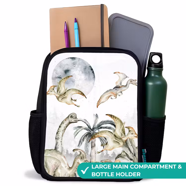 Kids backpack - Black - Dinos in the jungle — 10