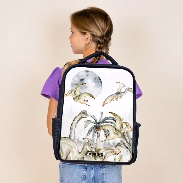 Kids backpack - Black - Dinos in the jungle — 4