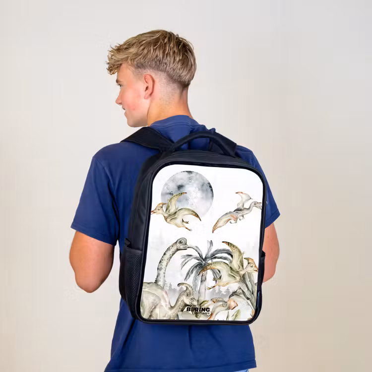 Kids backpack - Black - Dinos in the jungle — 5