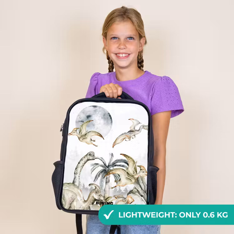 Kids backpack - Black - Dinos in the jungle — 9