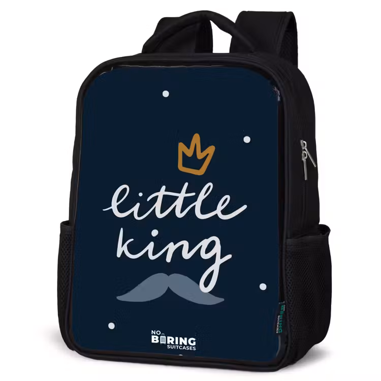 Kids backpack - Black - Little king with polka dots — 6