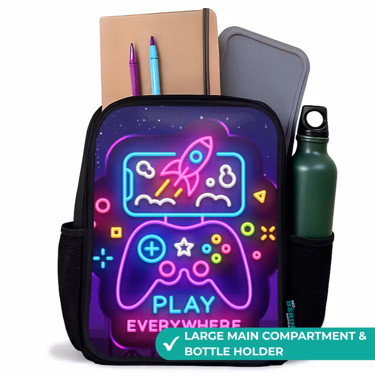 Kids backpack - Black - Neon sign with controller — 10