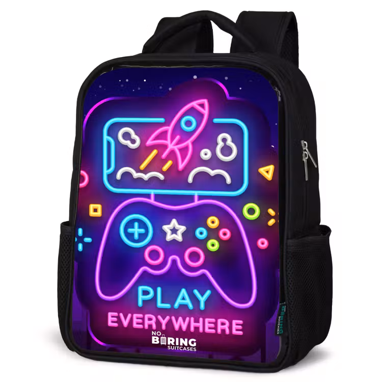Kids backpack - Black - Neon sign with controller — 6