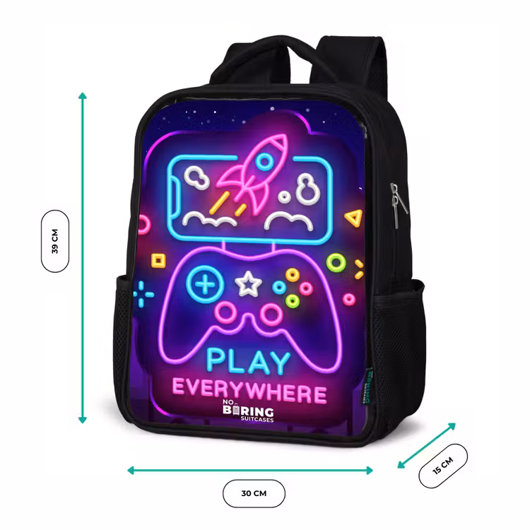 Kids backpack - Black - Neon sign with controller — 8