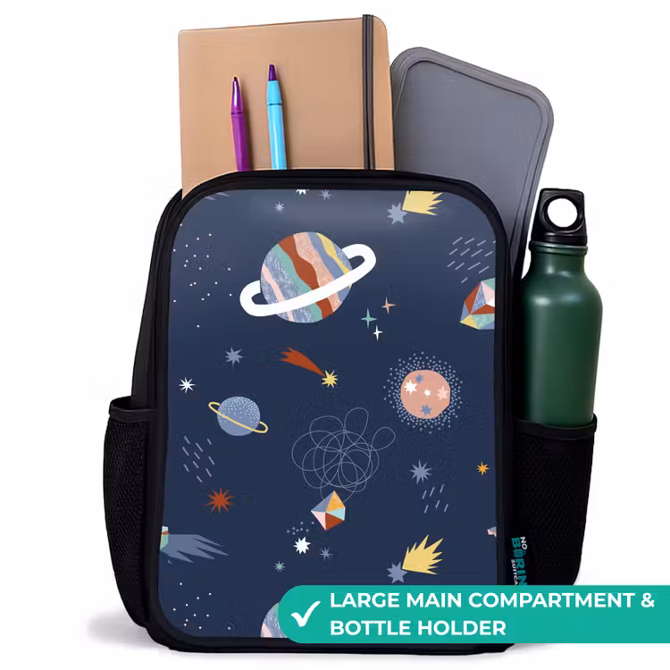 Kids backpack - Black - Planets in the sky — 10