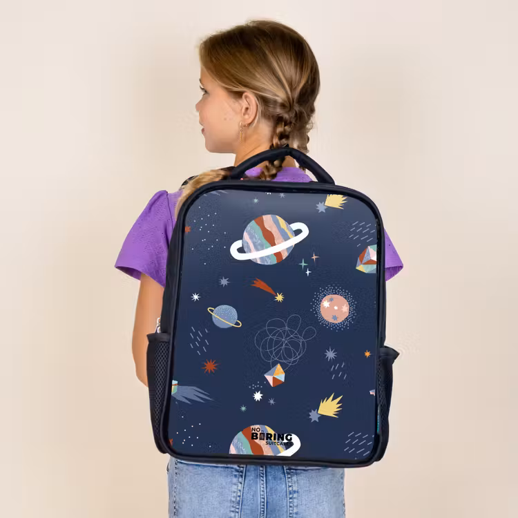 Kids backpack - Black - Planets in the sky — 4