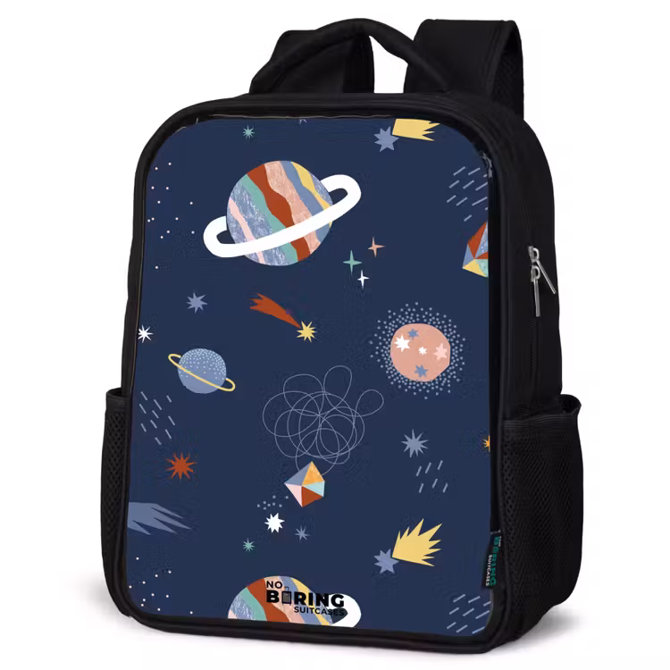 Kids backpack - Black - Planets in the sky — 6