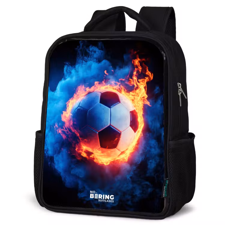 Kids backpack - Black - Soccer on fire and ice — 6