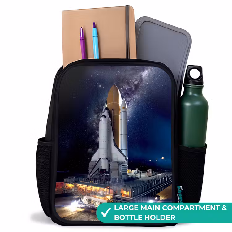 Kids backpack - Black - Space shuttle that can take off — 10
