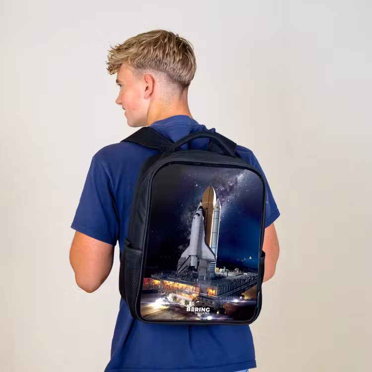 Kids backpack - Black - Space shuttle that can take off — 5