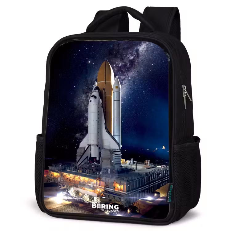 Kids backpack - Black - Space shuttle that can take off — 6