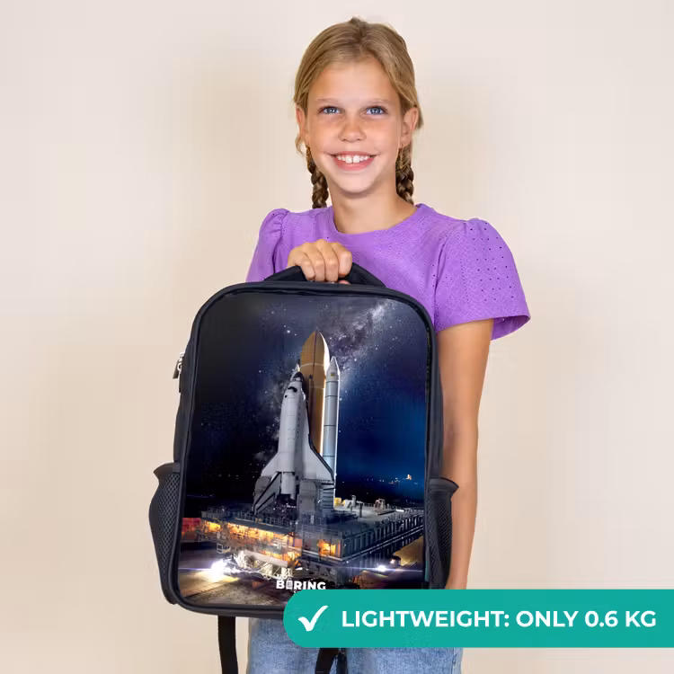 Kids backpack - Black - Space shuttle that can take off — 9