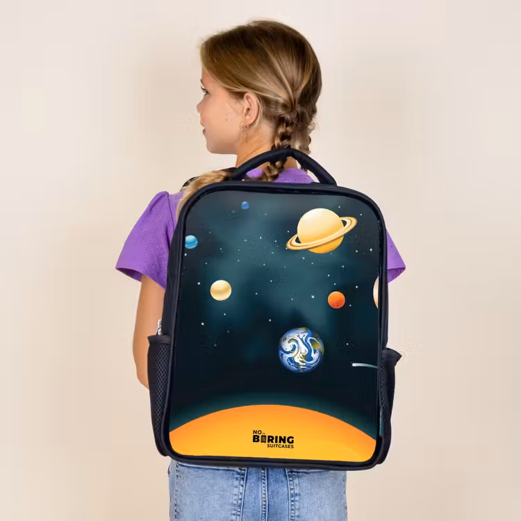 Kids backpack - Black - Space with planets — 4