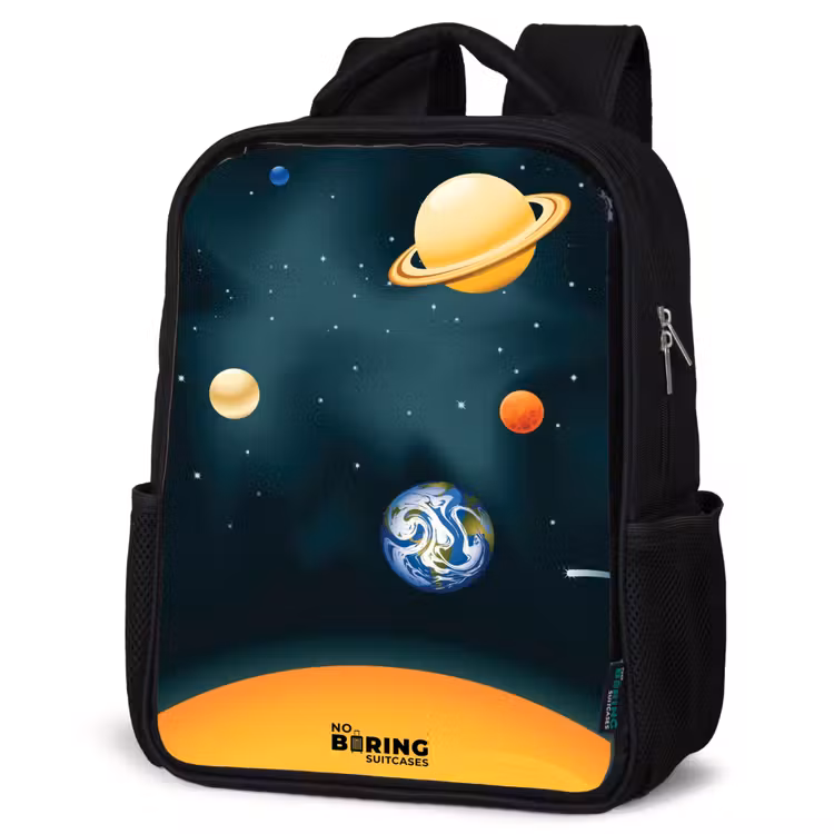 Kids backpack - Black - Space with planets — 6