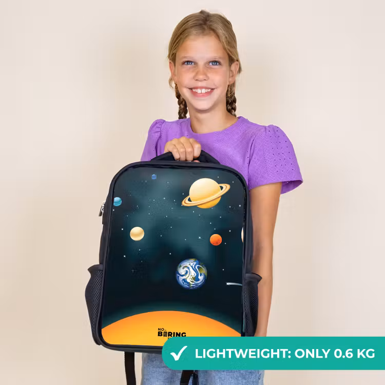 Kids backpack - Black - Space with planets — 9