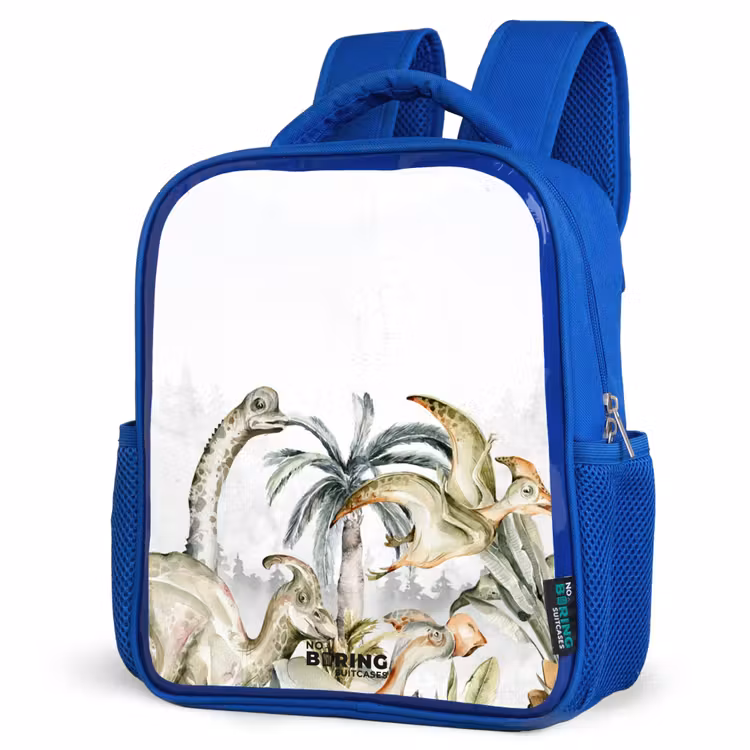 Kids backpack - Blue - Dinos in a rugged landscape — 7