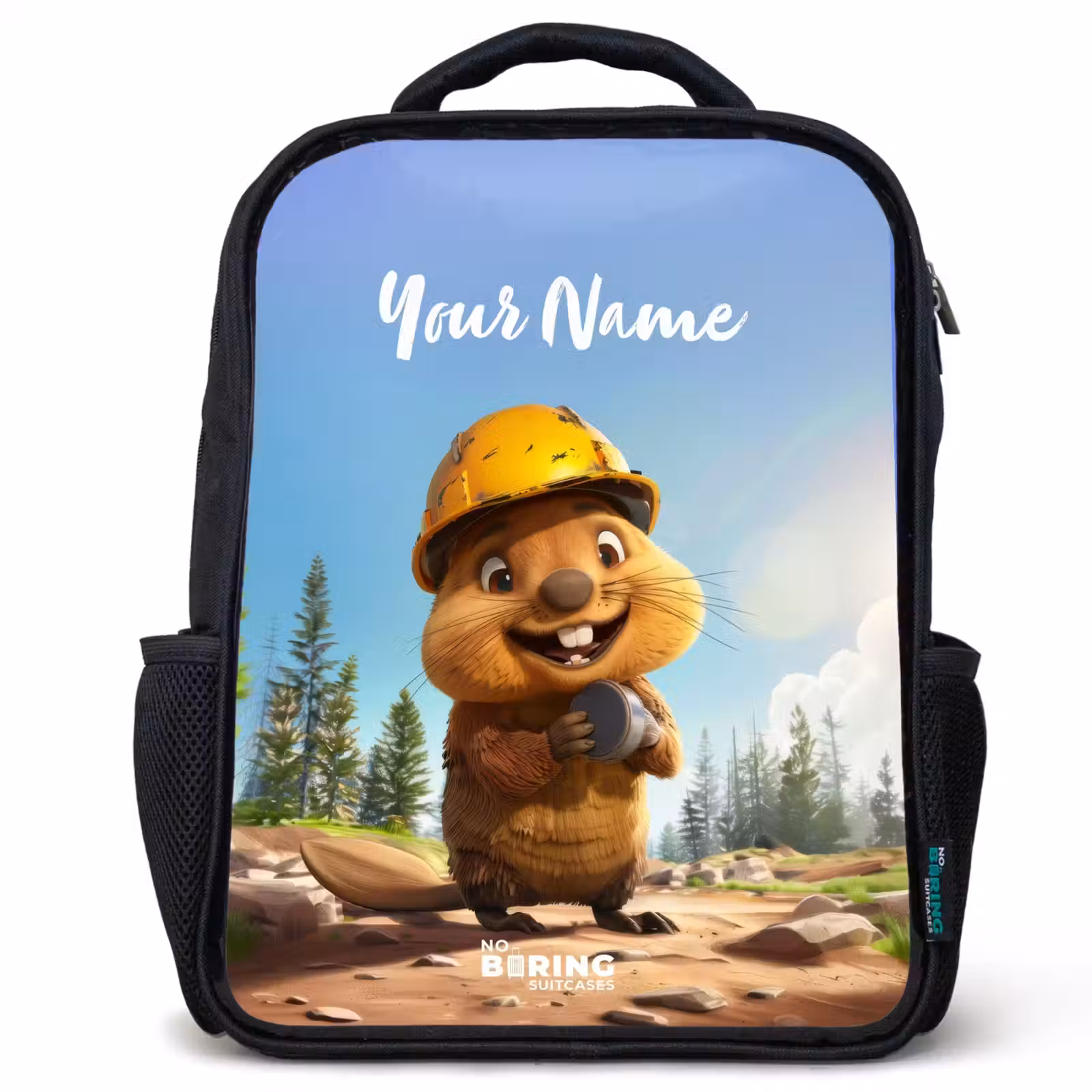 Kids backpack - Black - Billy Construction Helmet — 1