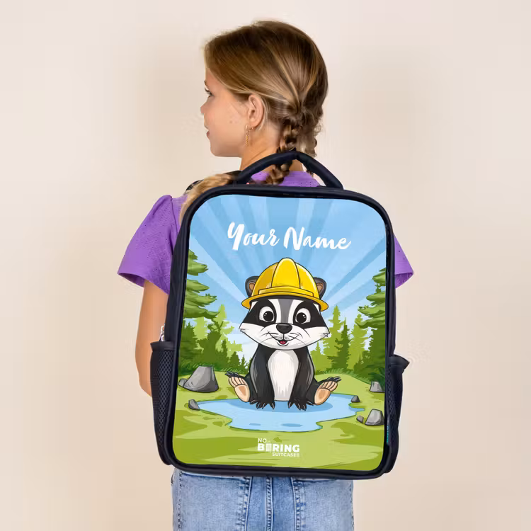 Kids backpack - Black - Wally work bear — 4