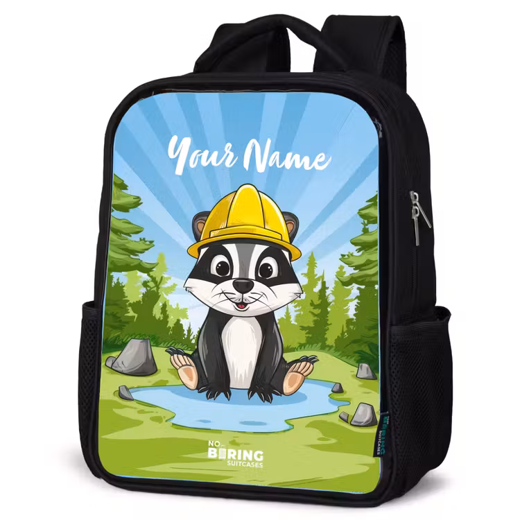 Kids backpack - Black - Wally work bear — 6