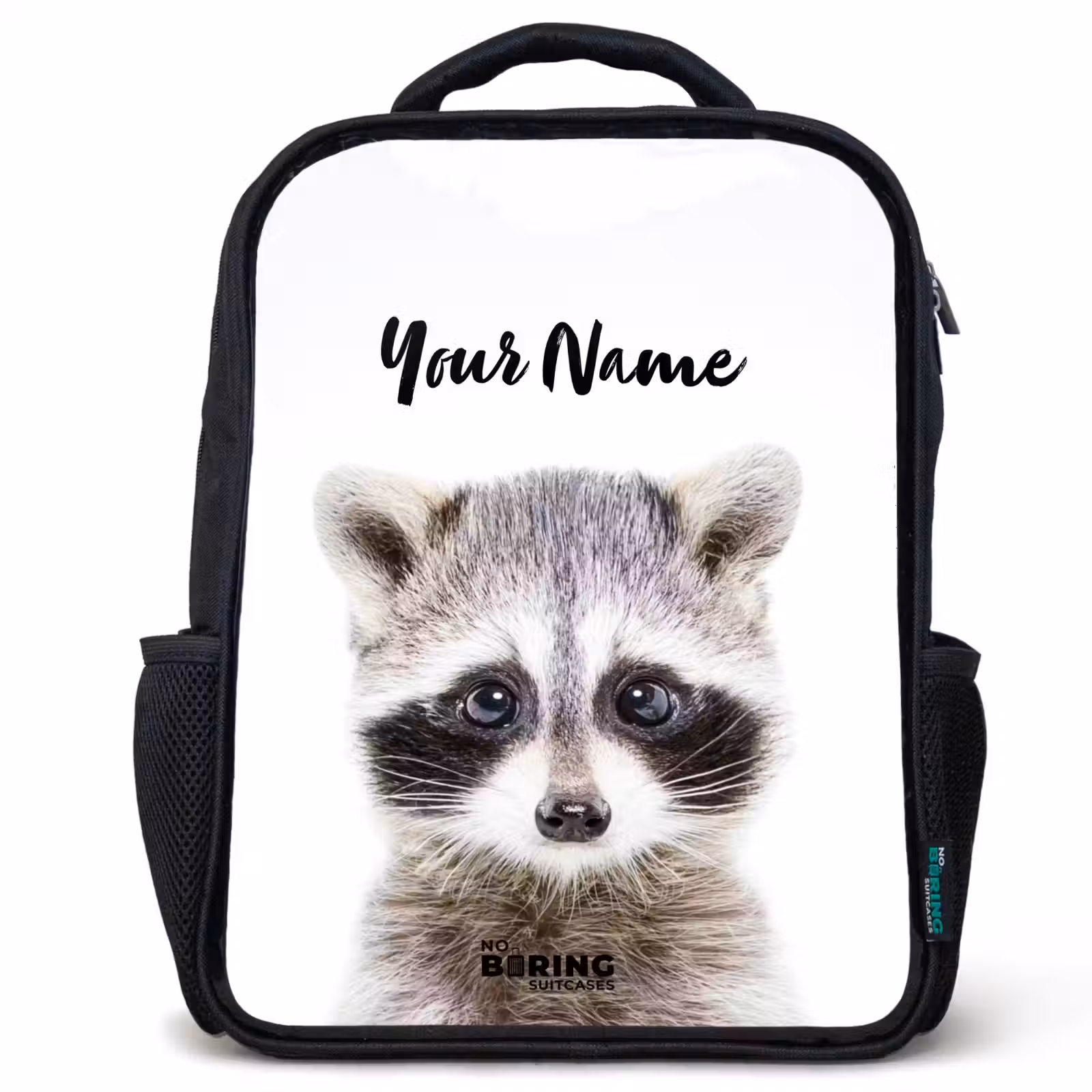 Kids backpack - Black - Rachid Racoon — 1