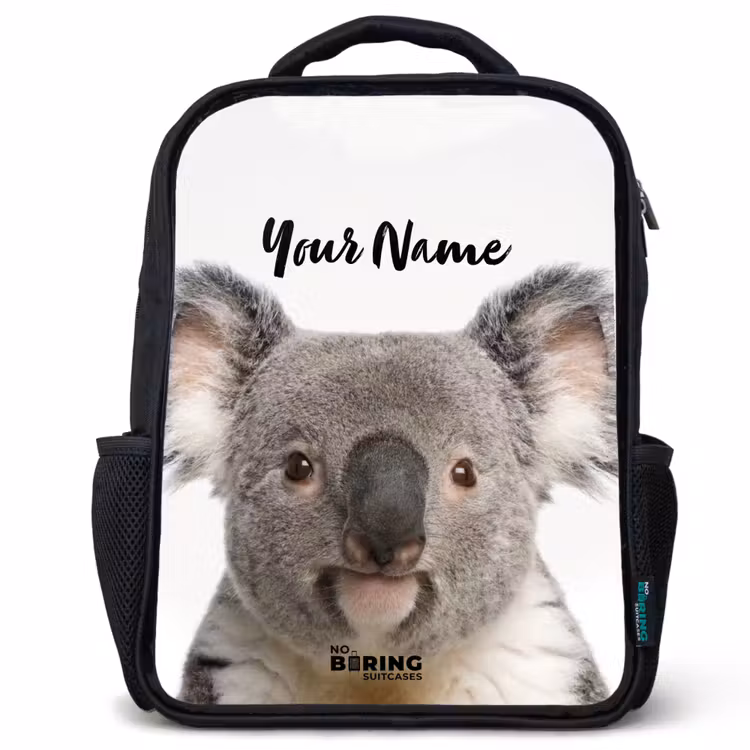 Kids backpack - Black - Cute Koala Bear — 1