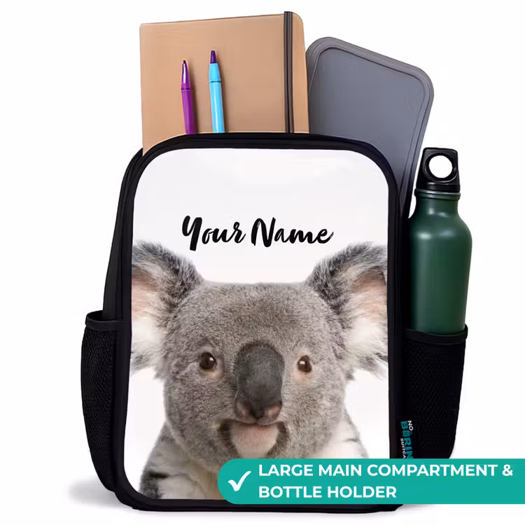 Kids backpack - Black - Cute Koala Bear — 10