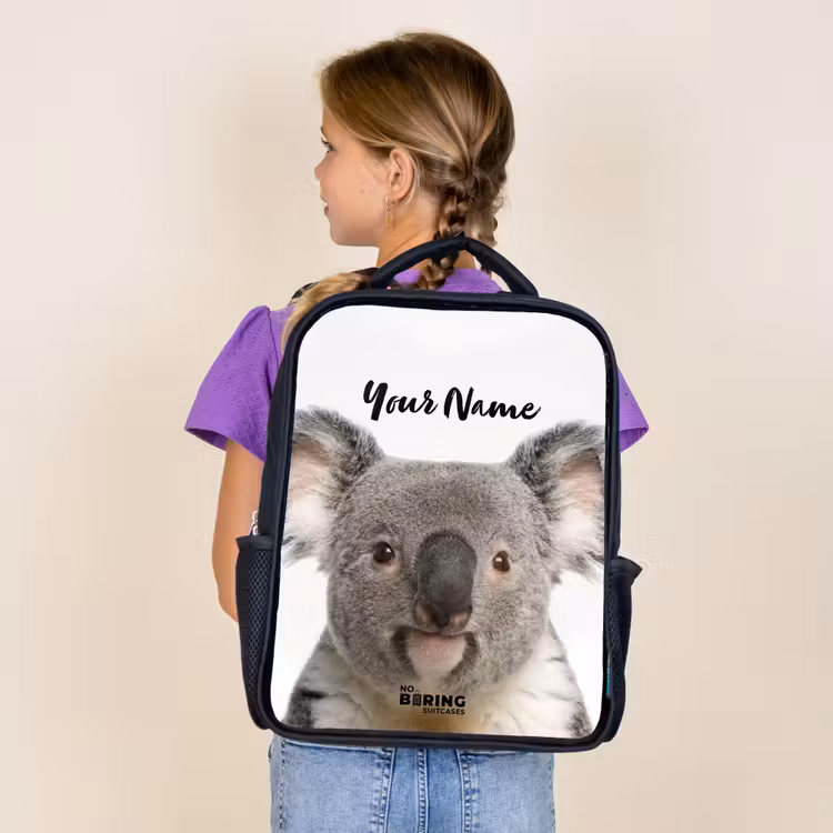 Kids backpack - Black - Cute Koala Bear — 4