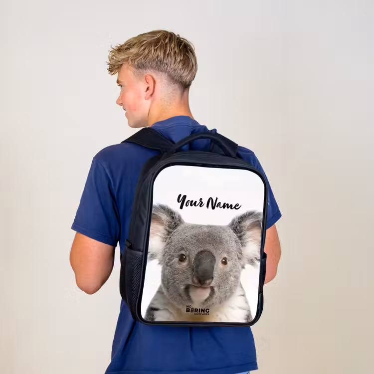Kids backpack - Black - Cute Koala Bear — 5