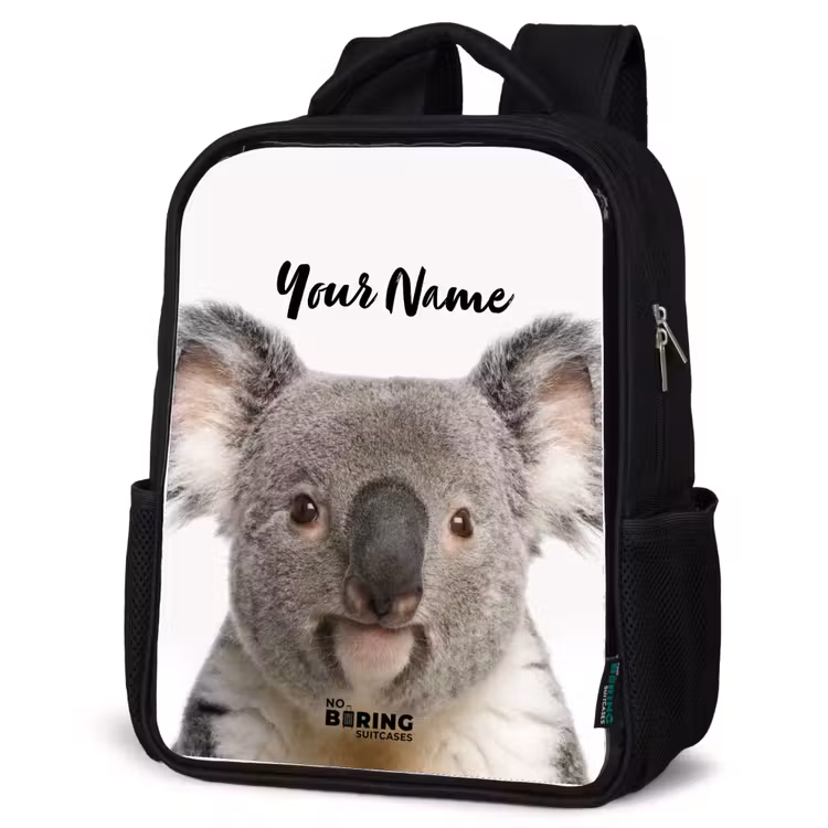 Kids backpack - Black - Cute Koala Bear — 6