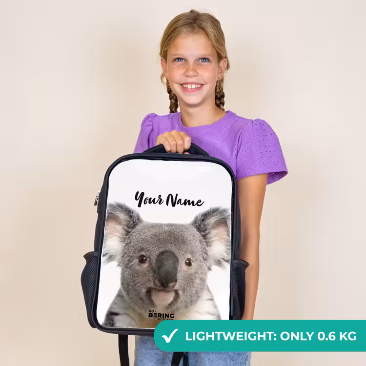 Kids backpack - Black - Cute Koala Bear — 9