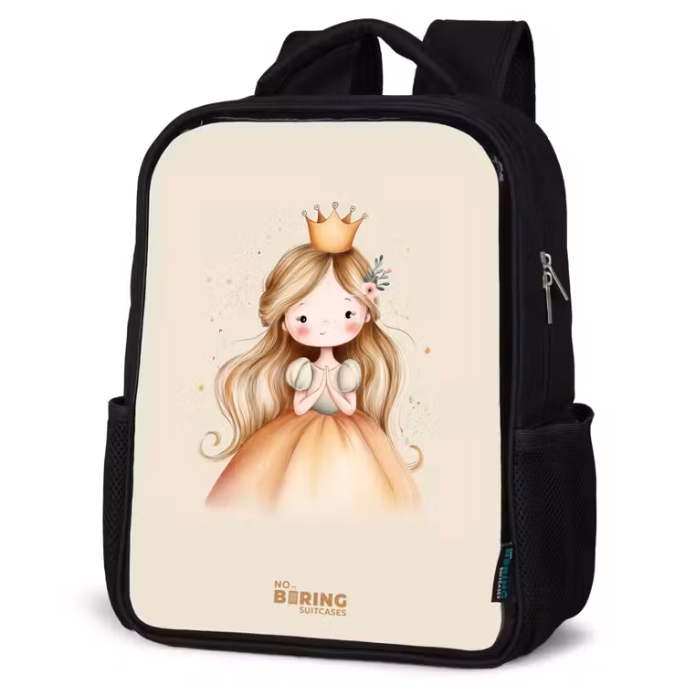 Kids backpack - Black - Princess in golden tones — 6