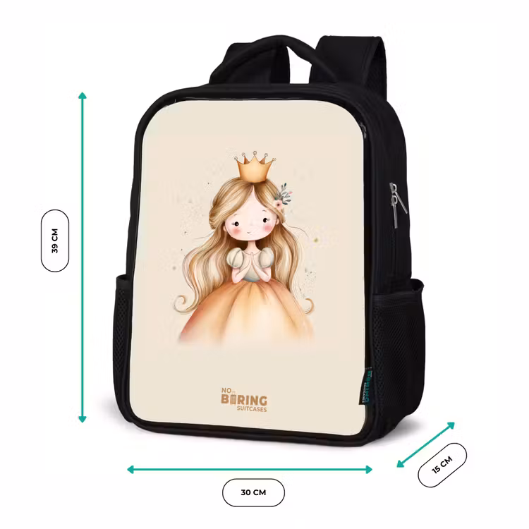 Kids backpack - Black - Princess in golden tones — 8