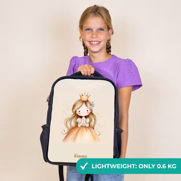 Kids backpack - Black - Princess in golden tones — 9