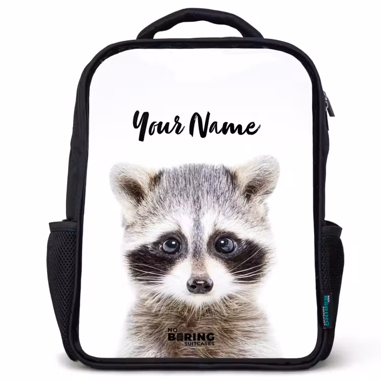 Kids backpack - Black - Rachid Racoon — 1