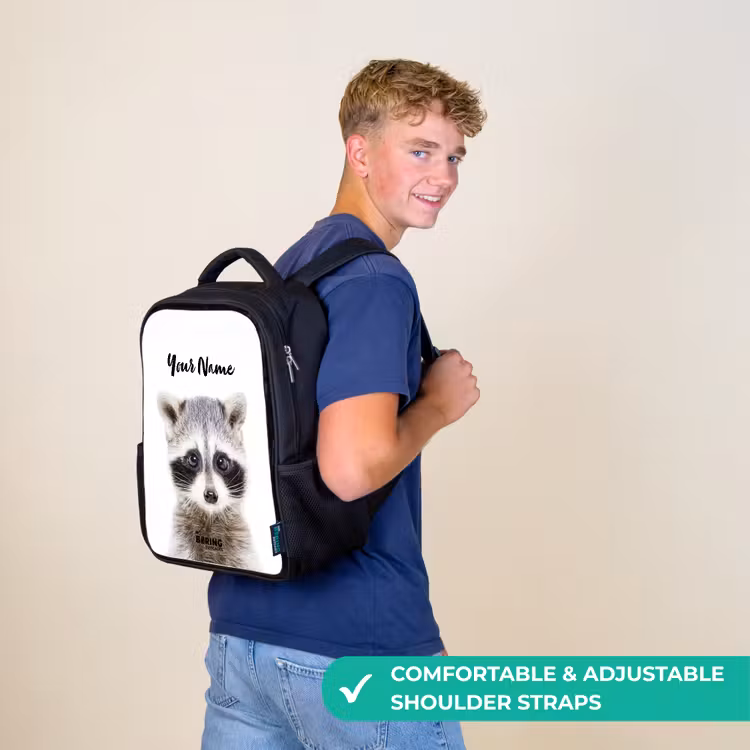 Kids backpack - Black - Rachid Racoon — 11
