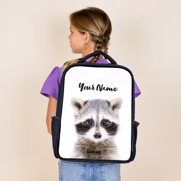 Kids backpack - Black - Rachid Racoon — 4