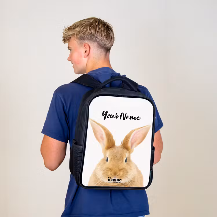 Kids backpack - Black - Sniffles with Satisfied Head — 5