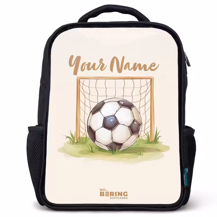Kids backpack - Black - Soccer in a goal — 1