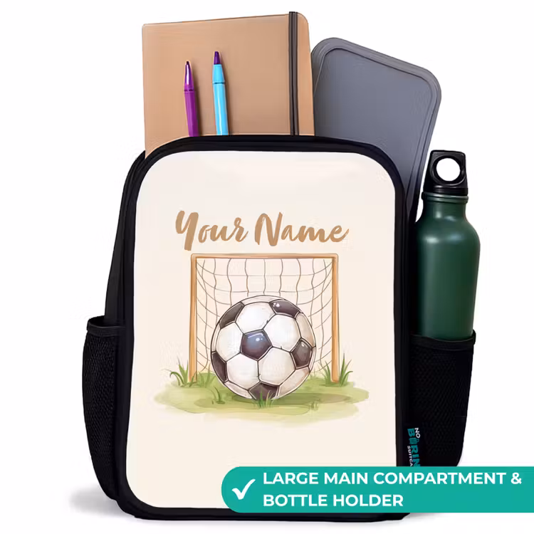 Kids backpack - Black - Soccer in a goal — 10
