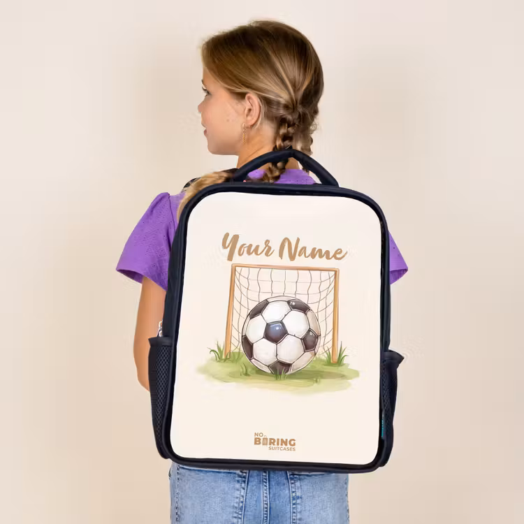 Kids backpack - Black - Soccer in a goal — 4