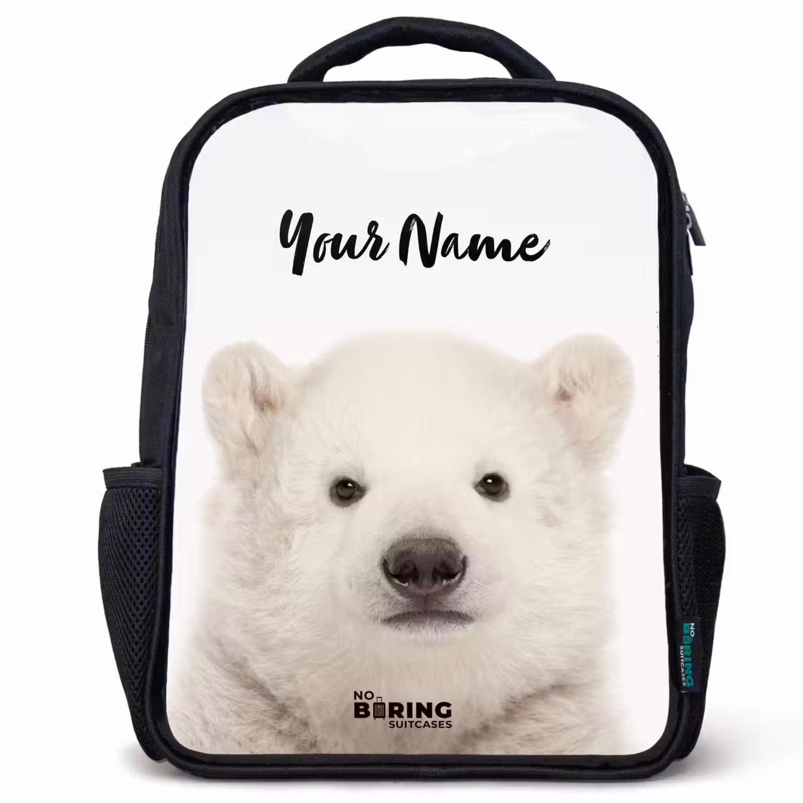 Kids backpack - Black - Cute Polar Bear — 1
