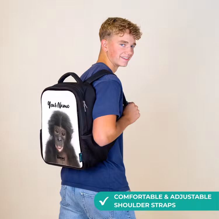 Kids backpack - Black - Charlie Chimp — 11